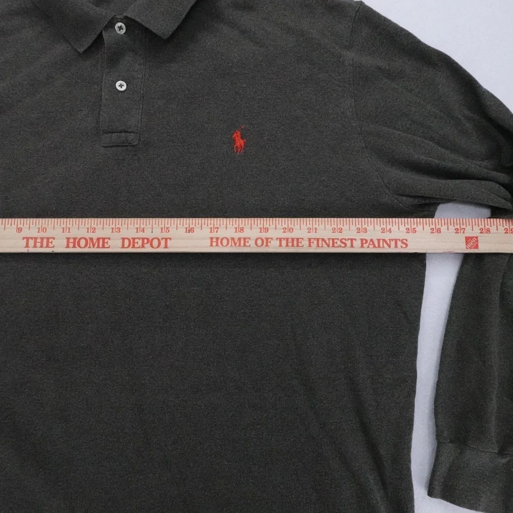 Polo Ralph Lauren Polo Shirt Mens XXL Brown Long Sleeve Pony Casual Rugby Preppy